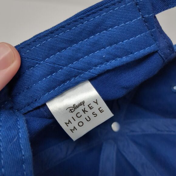 Mickey Mouse Slideback Hat Blue One Size Adjustable Embroidered 6 Panel Disney - Picture 8 of 9